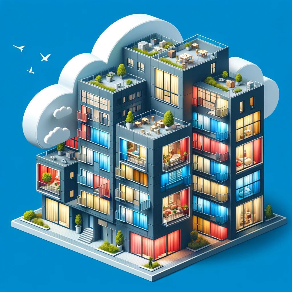 an illustration of Multi Tenant Architecture in Cloud Applications